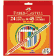 L�pis 48 cores c/ 24 l�pis bicolor 120624g Faber Castell PT 1 UN